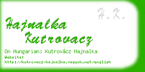 hajnalka kutrovacz business card